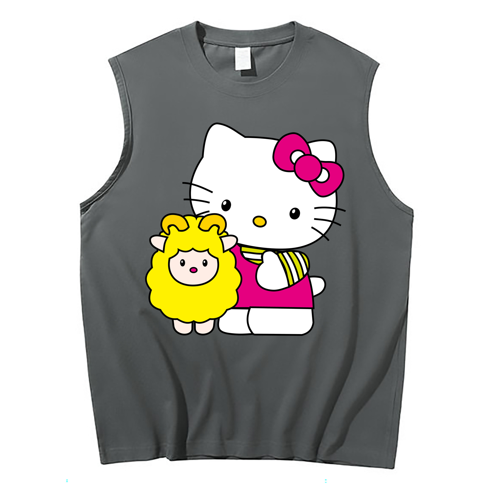（画像用） Hello Kitty ハローキティ コットン100％タンクトップ（フロントプリント）